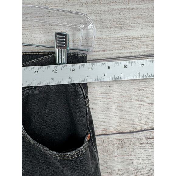 Vintage Y2K Levi's 569 Loose Straight Jeans Mens 28x28 Black Medium Wash Fade - Picture 7 of 8